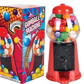 Gumball Machine Bank and Coin Bank Toy For Kids, Gum Balls Included, 6.5" (Single)