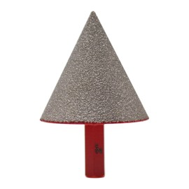 Diamond Beveling Chamfer Bits, 2” Diamond Countersink Bit with 3/8” Hex Shank for Enlarging Shaping Trimming Cleaning Existing Holes of Porcelain Granite Marble Ceramic(0-50mm)