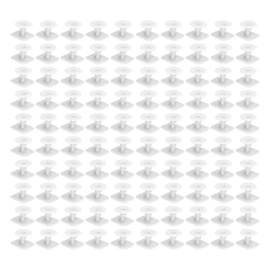100 Pcs Blank Ear Tags Square Livestock Animal Identification Cattle Earring Marker for Pigs White