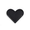 6pcs Black Heart-Shape Leather Bookmark Page Corner Handmade Bookmark Reading