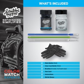 ScratchesHappen Exact-Match Touch Up Paint Kit - Pacific Blue Metallic (WA619D/GA0) for GMC - Essential (Paint + Clear Coat)