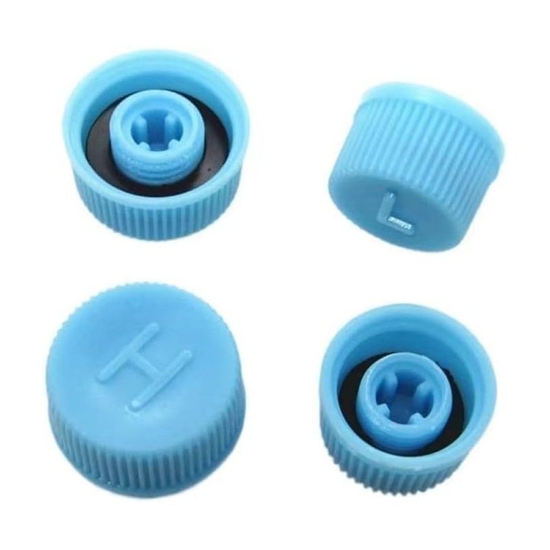 2Pcs AC System Valve Caps, R134a High and Low Pressure