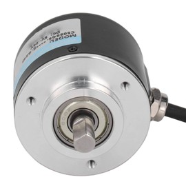 2-Phasen-Drehgeber, inkrementeller Drehgeber DC5‑24 V 2 Zoll Außendurchmesser Edelstahl ABS PNP-Ausgang für Roboter(600 P/R) Elektrizität