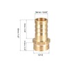 sourcing map Pack of 5 Brass Hose Connector Hose Connector