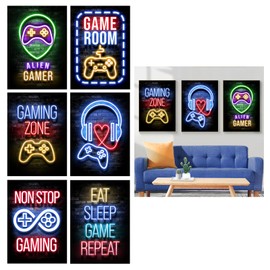 Gaming Posters Mural Gamer Wall Poster Decoration Posters for Game Room Video Game Wall Decor for Teens Boys Girls Bedroom Playroom 6 Pack