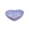 Yuauy 6 pcs Light Purple Heart Shaped Porcelain Soy Sauce