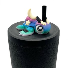 Sip Sidekicks - Articulating 3D Printed Animal Figurines – Pocket-Sized Drinkware Collectibles – Adorable 3D Printed Straw Buddy for Tumbler Cups | Collectible Cup Charm:_Dream Turtle