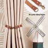GORGECRAFT 2 Pack Leather Curtain Tiebacks European Style Custom Made