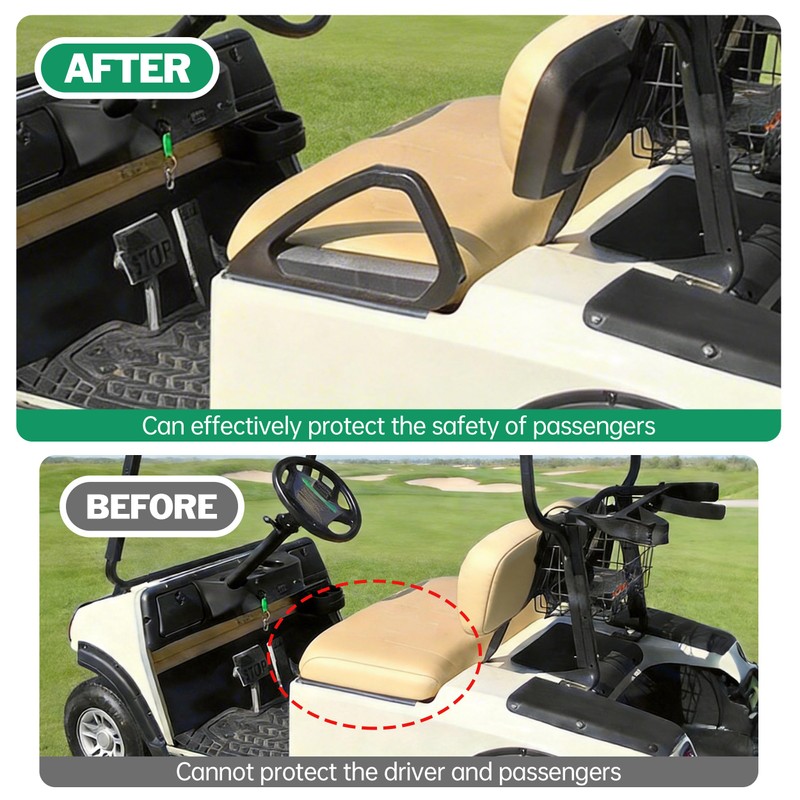 KAKABAS Seat Handle Armrest Hip Restraints Compatible with 1994-Up EZGO