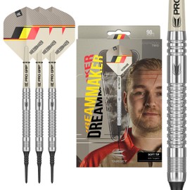 TARGET Darts Dimitri Van den Bergh Dream Maker G2 19G 90% Tungsten Soft Tip Darts Set