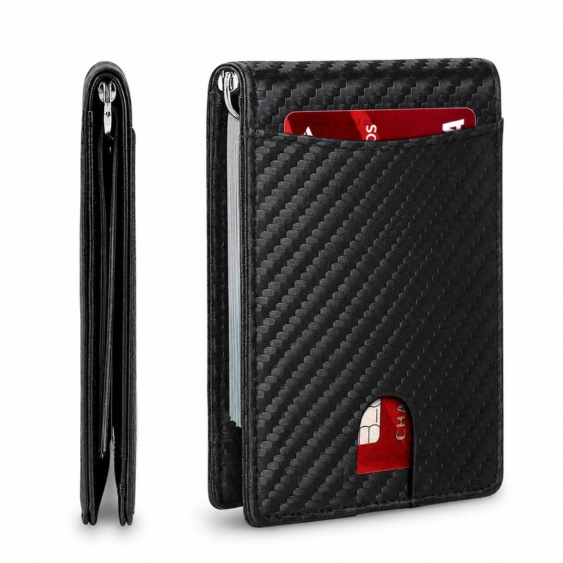 Slim RFID Card Holder Wallet for Business and Travel –