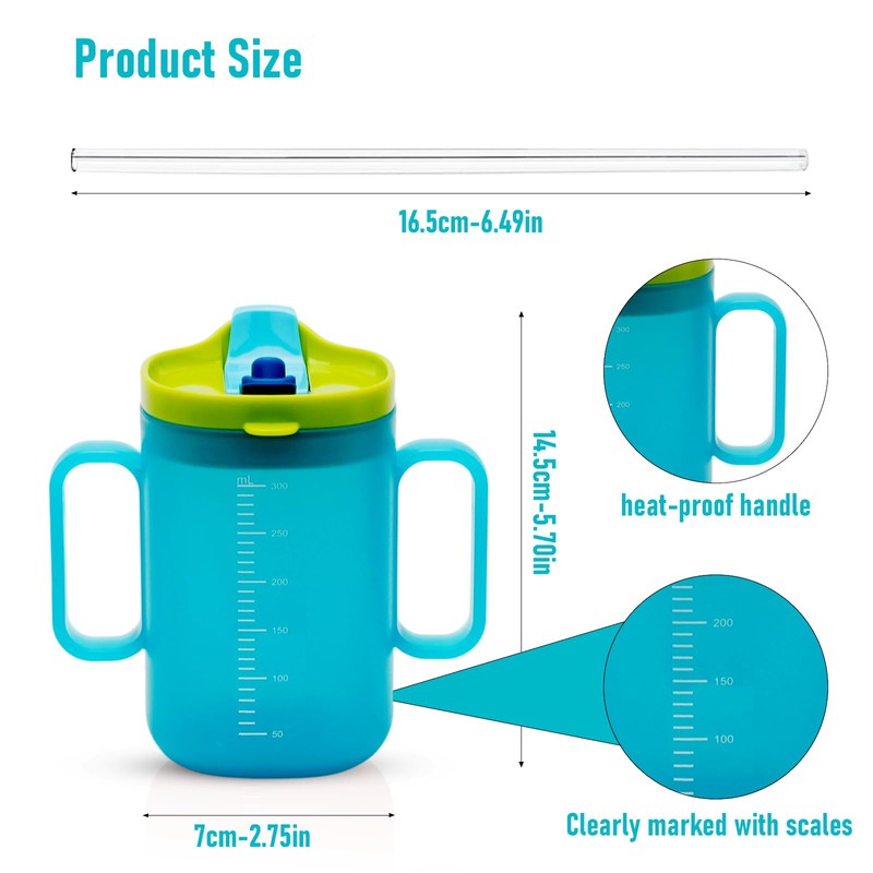 Tutamaz Sippy Cup Seniors, 300 ml 2-Handle Cup with Drinking