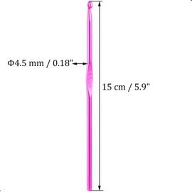 6Pcs 4.5mm Aluminum Crochet Hook Knitting Needles US Size 7 for DIY Yarn Craft,Nice Gift for Women Adults Kids Children Beginners (Purple)