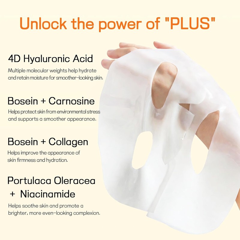 BioZazzle BioCollagen Real Deep Facial Mask Moisturizing Overnight Hydrogel Minimizes