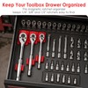 Ratchet Organizer Kit, 3 Pack 1/4" 3/8" 1/2" with 9