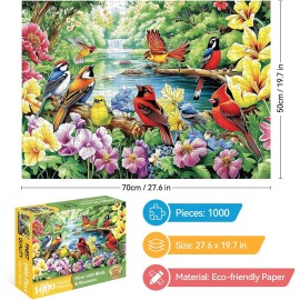 Brand: LUXDIVINA 1000 Piece Puzzle for Adults – Peaceful River and Bird Jigsaw Puzzle,...
