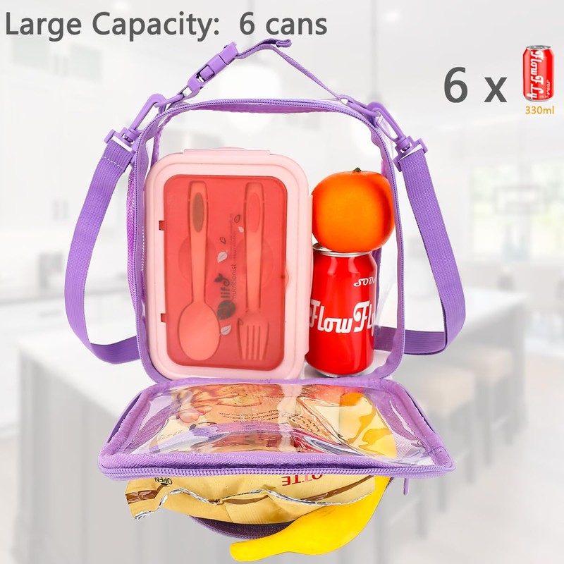 FlowFly Kids Lunch box Insulated Soft Bag Mini Cooler Back