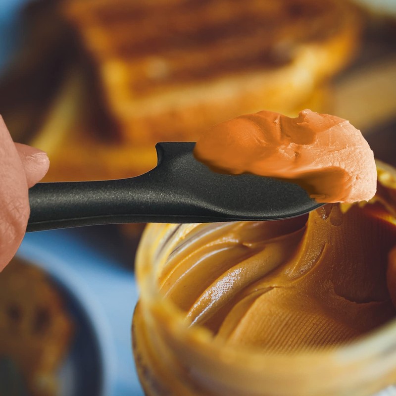Silicone Mini Spatulas, Curved Small Spatula with Shallow Bowl for