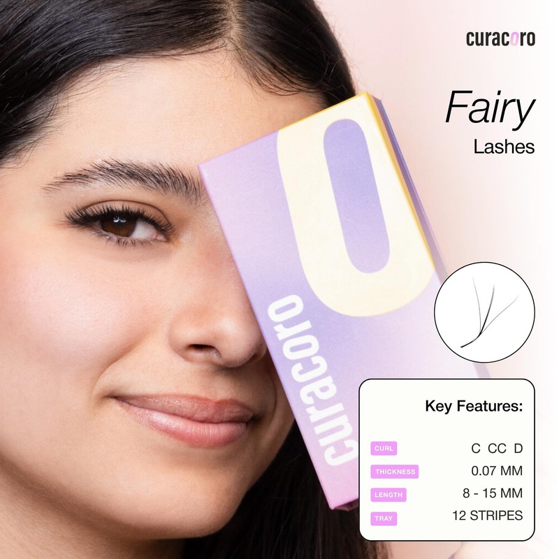 Curacoro Fairy Volume Lash Extensions 3D - 0.7mm Thickness C