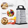 Cheese Grater, Mini Size 4-Sided Stainless Steel Grater, Food Shredder