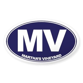 CafePress MV Martha's Vineyard Oval Car Bumper Sticker