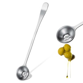 Olive Spoon Stainless Steel Pickle Spoon with Drain Hole Slotted Spoon Cooking Spoons Jar Serving Tools for Olive Pickle Onion Cherry Jar