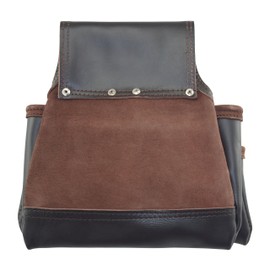 GRAINTEX OS2083 6 Pocket Nail & Tool Pouch Top Grain Oil Tanned Leather for Framers, Constructors, Electricians, Plumbers, Handyman