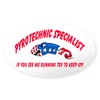 CafePress Firecracker Oval Car Bumper Sticker