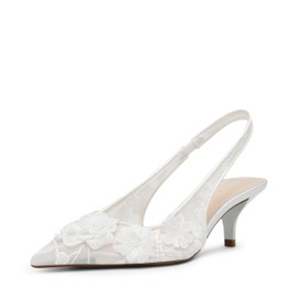 Betsey Johnson Women's Dian Pump, Ivory, 7.5