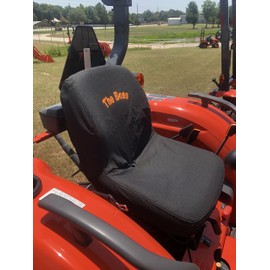 Durafit Seat Covers, "The Boss Compatible with Kubota for Tractors L3301,L3901,L4701, L3302, L3902, KU21 Made in Black Endura, One Piece Plastic seat no armrests.