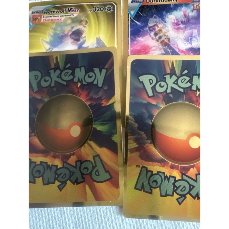 Pokémon 3D Gold Fan Art 4 cards LotNM