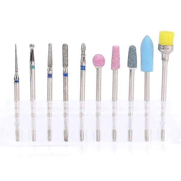 Set of 10 Nail Bits, For Nail Machines, Grinding Bit,