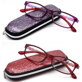 Mcoorn Lightweight Flexible Computer Blue Light Blocking Small Face Reading Glasses for Women +3.00