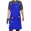 QeeLink Leather Work Shop Apron with 6 Tool Pockets Heat