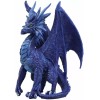 Ruth Thompson Fantasy Blue Check Mate Dragon With Majestic Horns