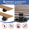 24Pack Adjustable Deck Support Pedestal, Plastic Adjustable Deck Foundation Base,