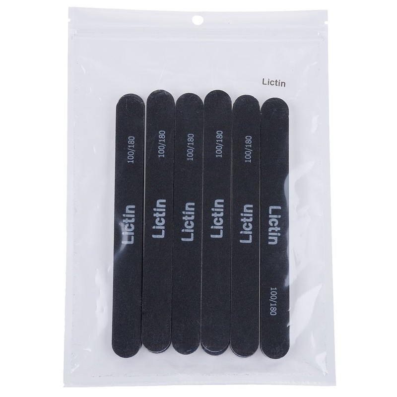 Lictin Pack of 16 Professional Nail Files Washable Double Sided