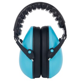 Ear Defenders Foldable Safety Earmuffs Hearing Protection Noise Cancelling Adjustable Padded Autism Anti-Noise Ear Muffs (Blue)