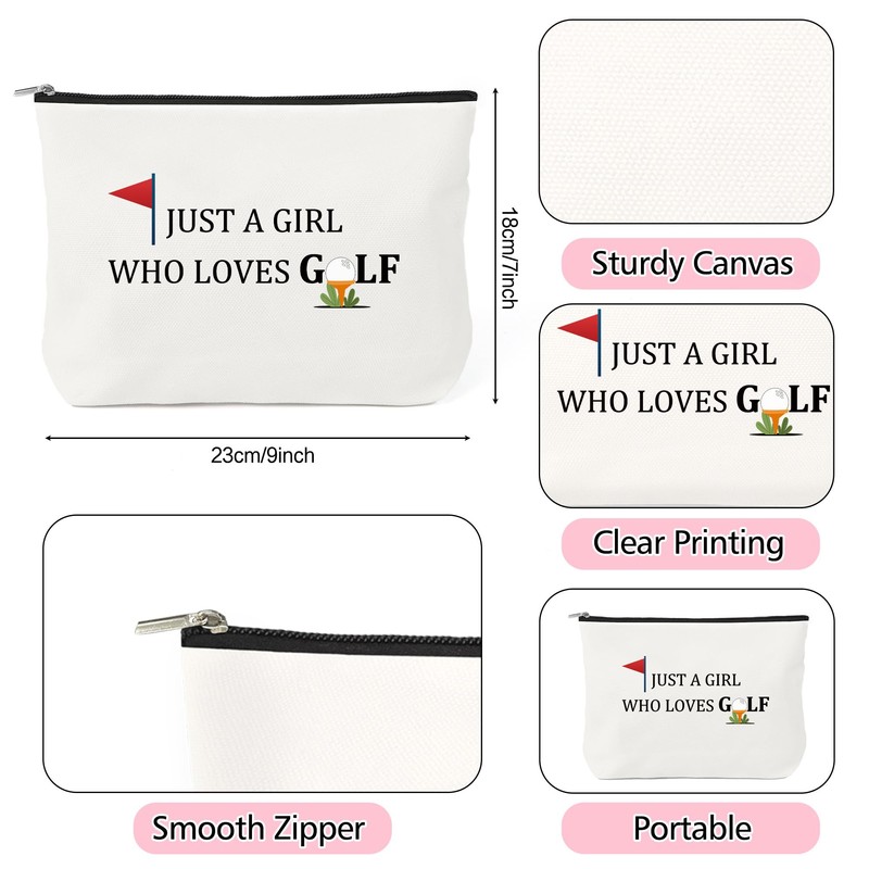 Golf Makeup Bag Cosmetic Bag Golf Gifts for Women Inspirational