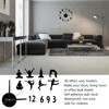 DIY Wall Clock Silent Stylish Decorative Frameless Hanging Clock for