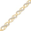 Wishrocks 1/10 Carat Lab Created Moissanite Double Infinity Loop Bracelet