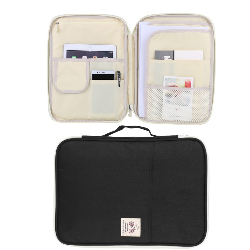 A4 Document Bag File Folder Portfolio Organizer Computer Notebook Zippered