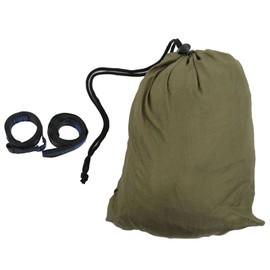 Double Hammock Lengthened Nylon 2 Person Hammock for Camping Backpacking Hiking Courtyard Backyard Military Green