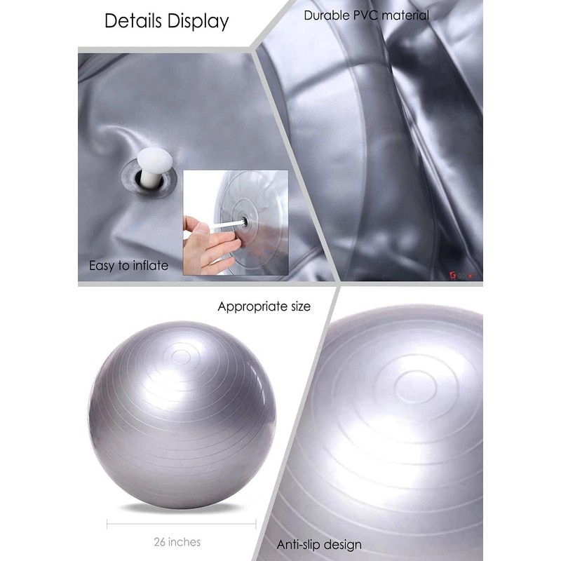 GOCART WITH G LOGO Anti Burst Yoga Ball & Gym