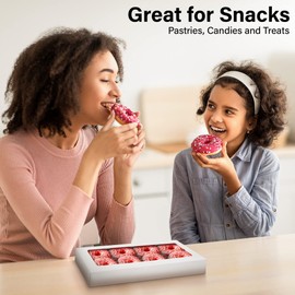 MT Products Chocolate Covered Strawberry Box 16" x 6.5" x 1.75" - Auto Pop-Up White Bakery Boxes (Pack of 125) - Made in the USA