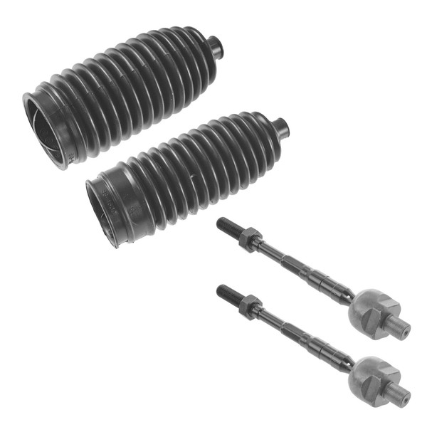 Front Steering Kit Steering Rack & Pinion Bellow Tie Rod