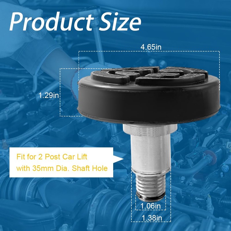 FUZIDDN 4-Pack 35mm Shaft Screw Up Car Lift Feet Pads