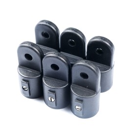 Thorn Boat Bimini Fittings Top Cover Cap Eye End Nylon Black Pack of 6 (Black, 7/8 Inch)