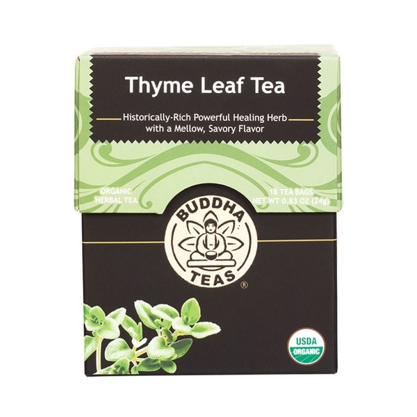 BUDDHA TEAS Organic Herbal Thyme Leaf Tea - 18 Tea Bags