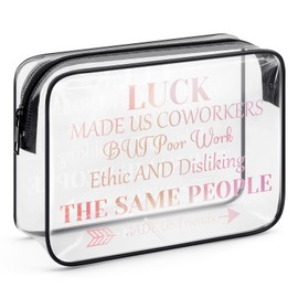 Coworker Leaving Gifts Funny Gift for Friends Coworker Farewell Gift Clear Makeup Bag Going Away Gifts for Colleagues Cosmetic Bag Humorous Retirement Gifts New Job Gifts Travel Toiletry Bag Pouch